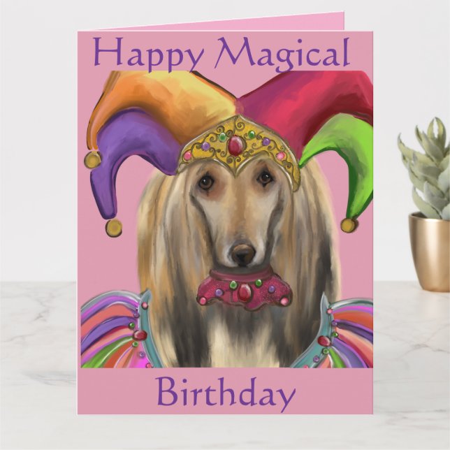 AFGHAN HOUND CARD (Small Plant)