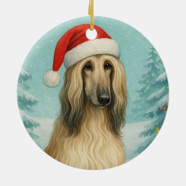 Afghan Hound Ceramic Ornament (Back)