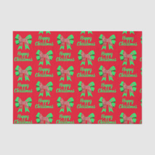 Afghan Hound Christmas Dog & Green Bow Tissue Paper