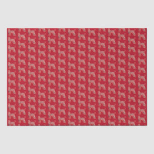 Afghan Hound Christmas Dog Silhouette Red Tissue Paper