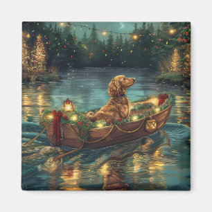 Afghan Hound Christmas Festive Voyage Magnet