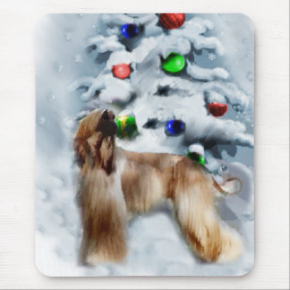 Afghan Hound Christmas Gifts Mouse Pad