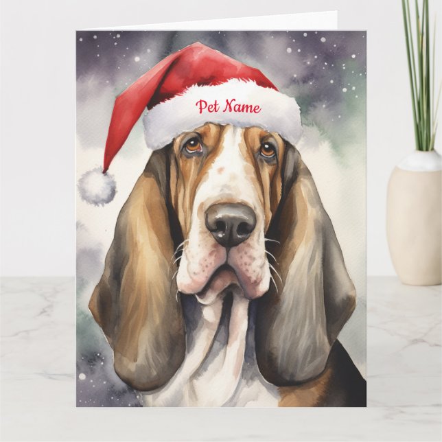 Afghan Hound Christmas Personalized  Card (Front)