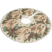 Afghan Hound Christmas Wreath