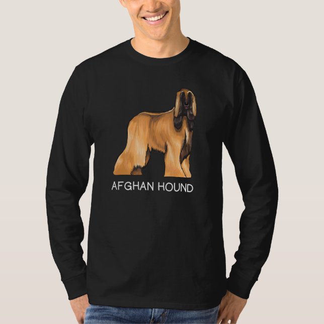 Afghan Hound Crazy Dog T-Shirt (Front)