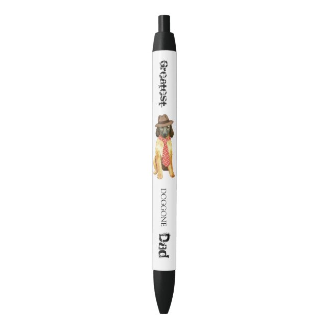 Afghan Hound Dad Black Ink Pen (Front Vertical)