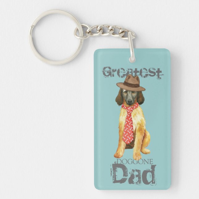 Afghan Hound Dad Keychain (Front)