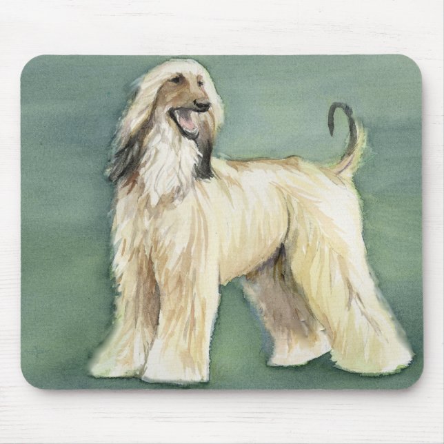 Afghan Hound Dog Art Mouse Pad (Front)