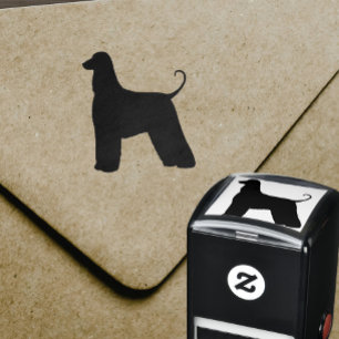 Afghan Hound Dog Breed Silhouette Self-inking Stamp