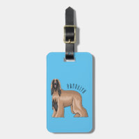 Afghan hound dog cartoon illustration 