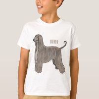 Afghan hound dog cartoon illustration