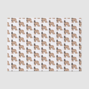 Afghan hound dog cartoon illustration  tissue paper