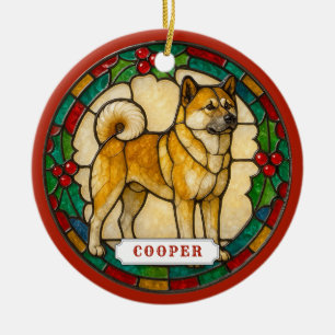 Afghan Hound Dog Ceramic Circle Ornament
