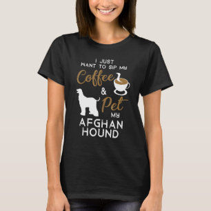 Afghan Hound Dog Coffee Owner Christmas Birthday T-Shirt