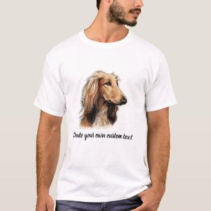 Afghan Hound Dog Create your own custom text T-Shirt