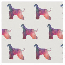 Afghan Hound Dog Geometric Pattern Silhouette Pink