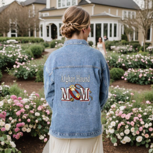 Afghan Hound Dog Mom Denim Jacket