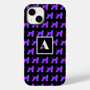 Afghan Hound Dog Pnk Blu Silhouette Mono Black Case-Mate iPhone 14 Case