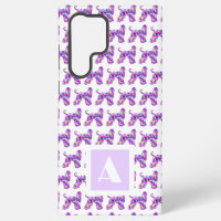 Afghan Hound Dog Purple Silhouette Monogram