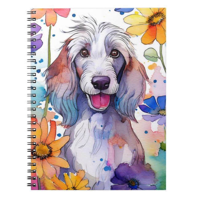 Afghan Hound Dog Spiral Notebook (Front)