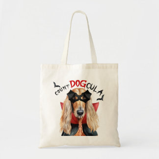 Afghan Hound Dog Vampire Trick or Treat Halloween Tote Bag