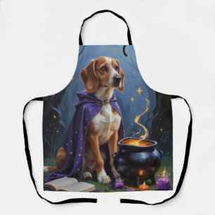 Afghan Hound Dog Whimsical Halloween Painting Apron