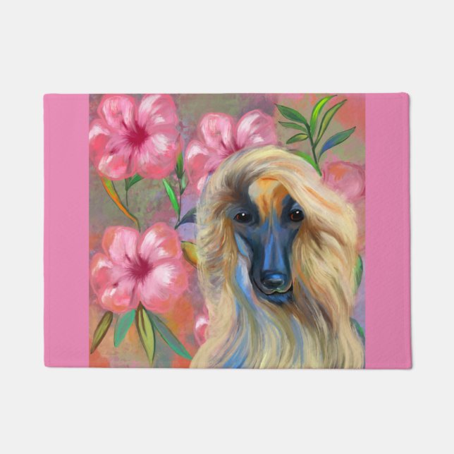 Afghan Hound     Doormat (Front)