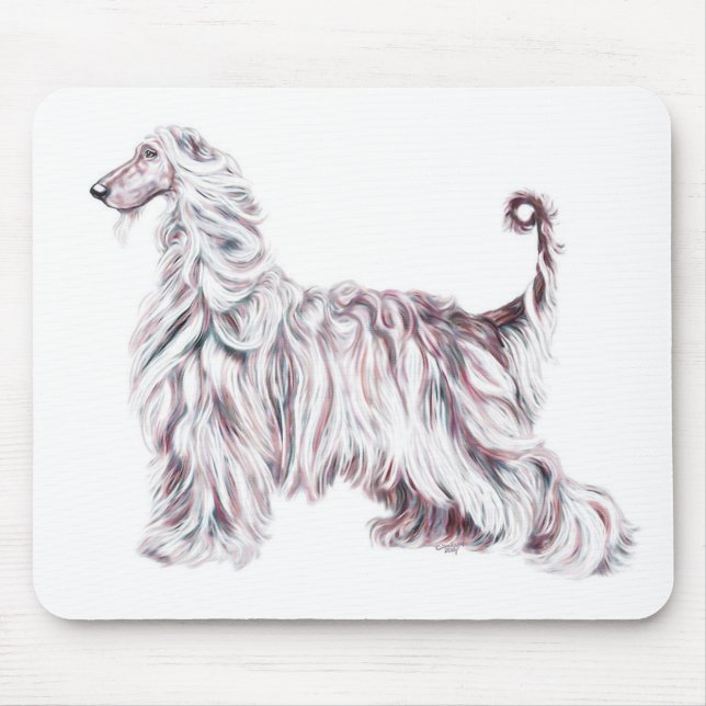 Afghan Hound Elegance Mouse Pad (Front)