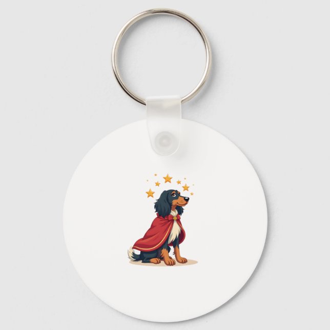 Afghan Hound Elegant Noel Keychain (Front)