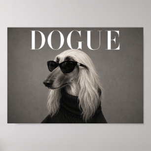 Afghan Hound Fashion Dog Art Print