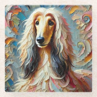 Afghan Hound Glass Coaster
