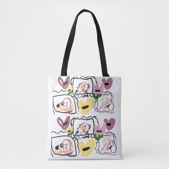 Afghan Hound hearts  Tote Bag (Front)