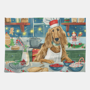 Afghan Hound Holiday Baking: Festive Christmas Kitchen Towel