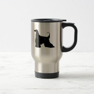 Afghan Hound in Silhouette Travel Mug