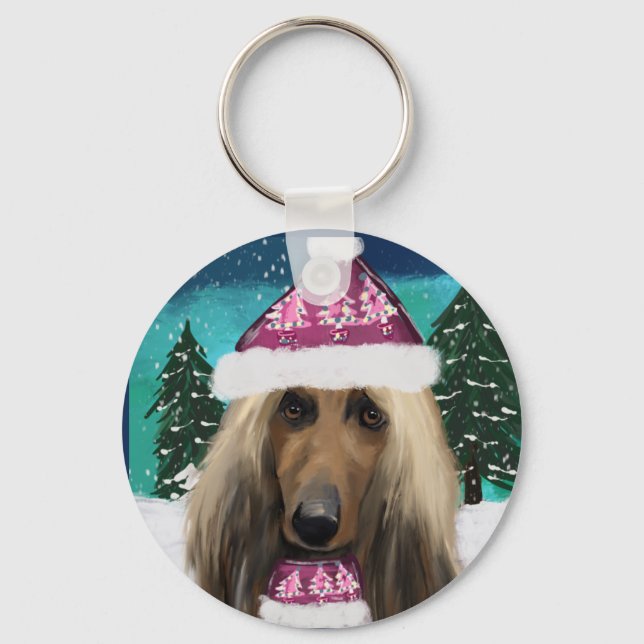 Afghan Hound         Keychain (Front)