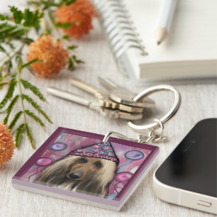 Afghan Hound Keychain