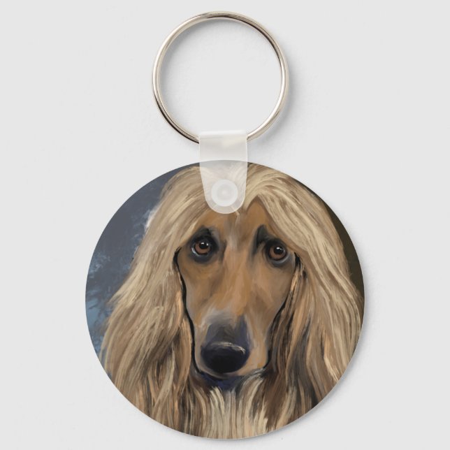 Afghan Hound            Keychain (Front)