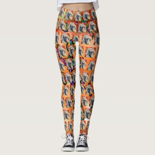Afghan Hound Kokopelli Art Painting         Leggings