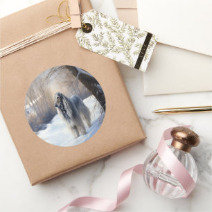 Afghan Hound Let It Snow Christmas  Classic Round Sticker