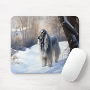 Afghan Hound Let It Snow Christmas  Mouse Pad