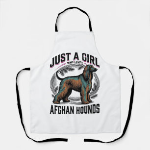 Afghan Hound Lover Vintage Dog Mom Shirt Design_1 Apron