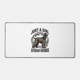 Afghan Hound Lover Vintage Dog Mom Shirt Design_1 Desk Mat