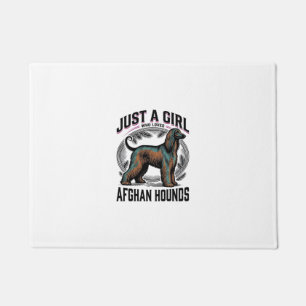 Afghan Hound Lover Vintage Dog Mom Shirt Design_1 Doormat