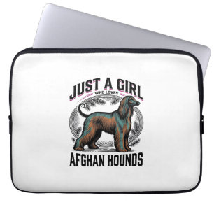 Afghan Hound Lover Vintage Dog Mom Shirt Design_1 Laptop Sleeve