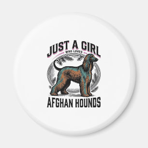 Afghan Hound Lover Vintage Dog Mom Shirt Design_1 Magnet