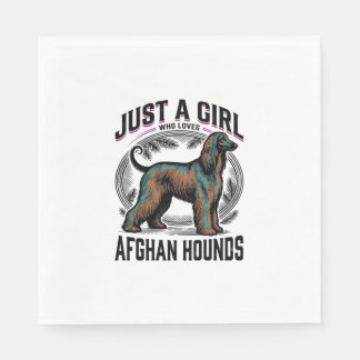 Afghan Hound Lover Vintage Dog Mom Shirt Design_1 Napkin