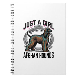 Afghan Hound Lover Vintage Dog Mom Shirt Design_1 Notebook