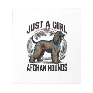 Afghan Hound Lover Vintage Dog Mom Shirt Design_1 Notepad