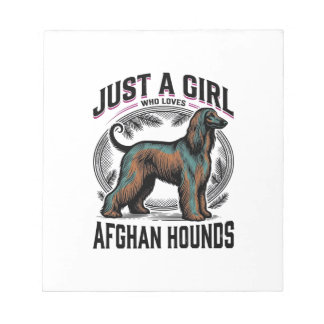 Afghan Hound Lover Vintage Dog Mom Shirt Design_1 Notepad