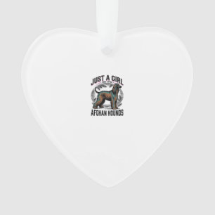Afghan Hound Lover Vintage Dog Mom Shirt Design_1 Ornament